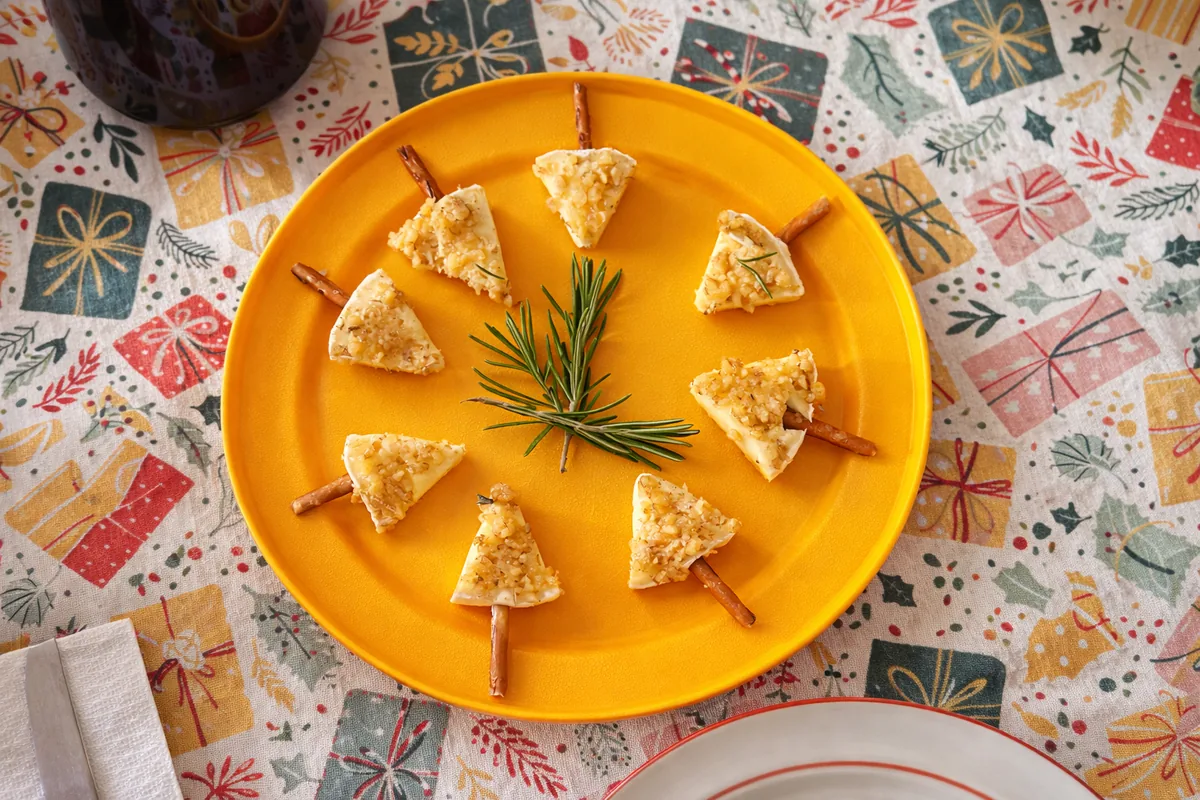 Brie or camembert Christmas trees