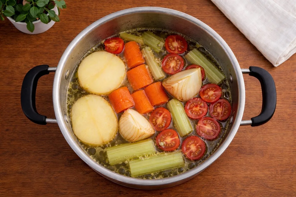 Basic vegetable broth (from fresh veg)