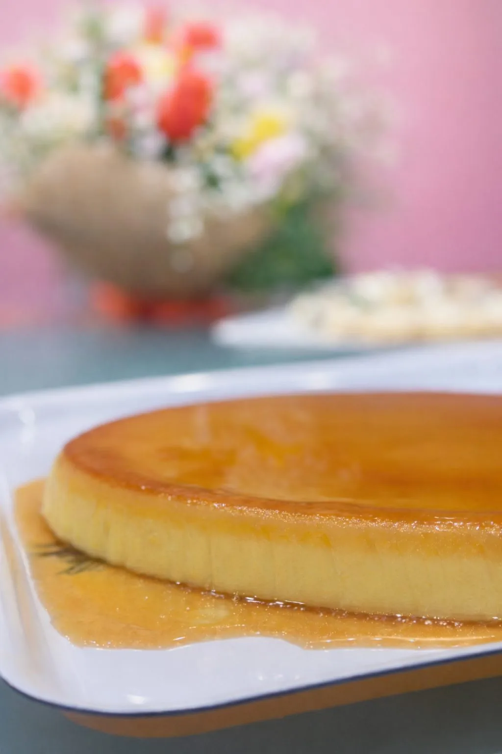 The whole crème caramel cake