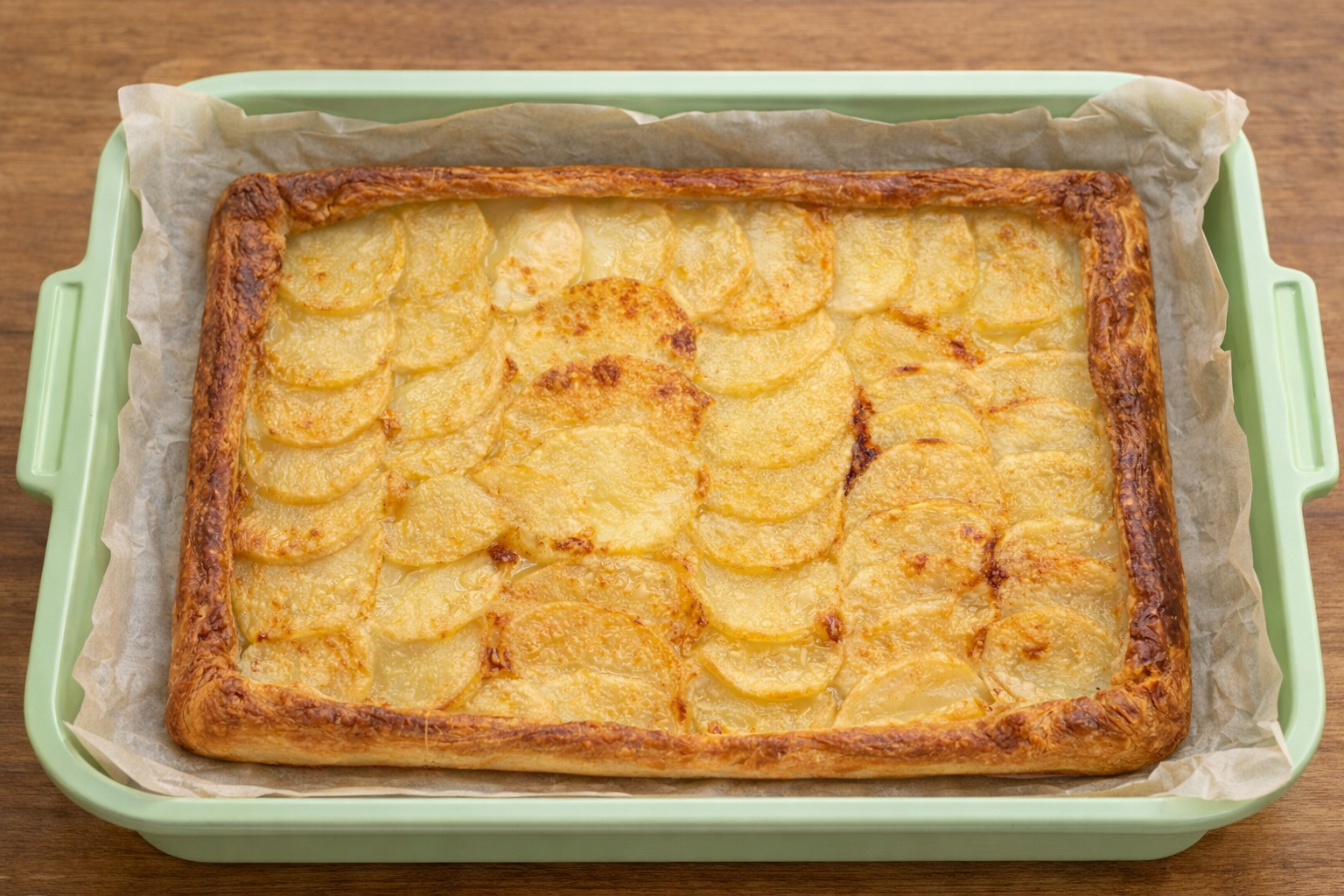 Smoked scamorza and potato savoury tart
