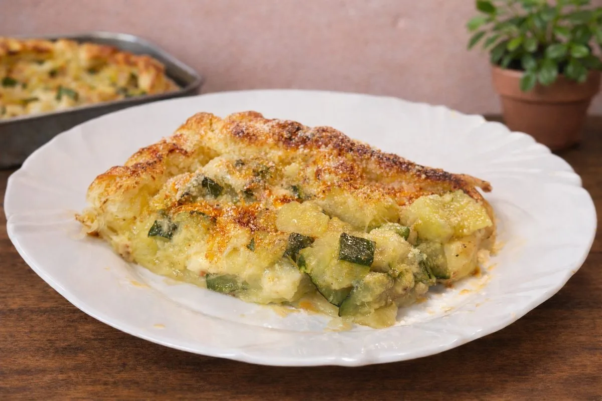 Courgette and potato savoury tart