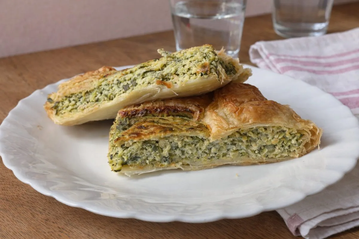 Courgette and potato savoury tart