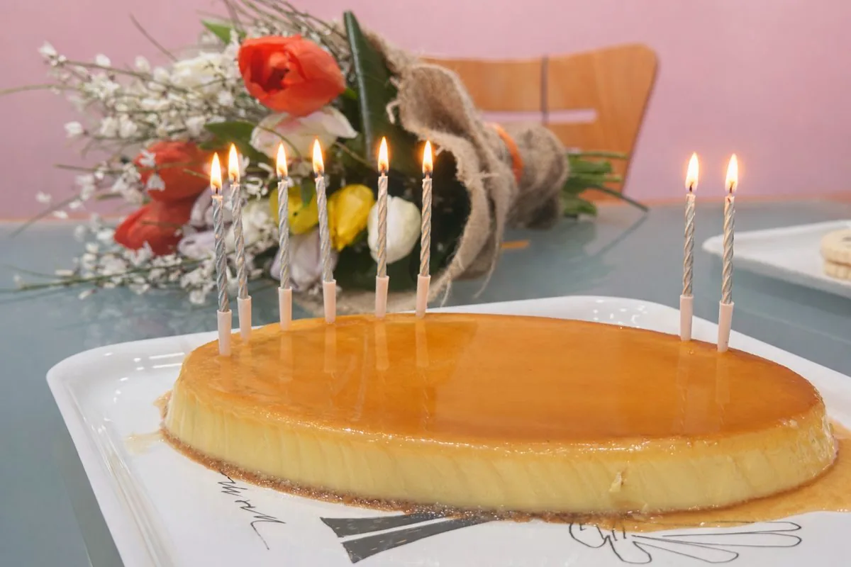 Super safe crème caramel cake